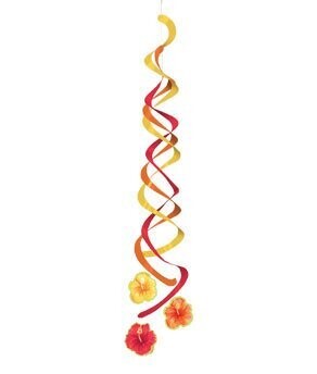 Danglers-Foil Swirl-Hibiscus Heat-2pkg-36&quot;