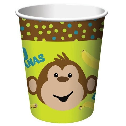 Paper Cups-Monkeyin Around-8pkg-9oz
