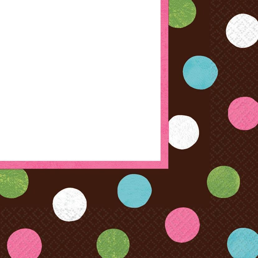 Napkins- LN- Warm Polka Dots Value (Discontinued)-36pk-2ply