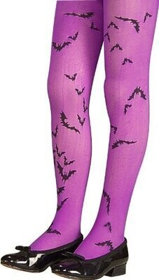 Costume Accessory-Purple Bat Tights-1pkg