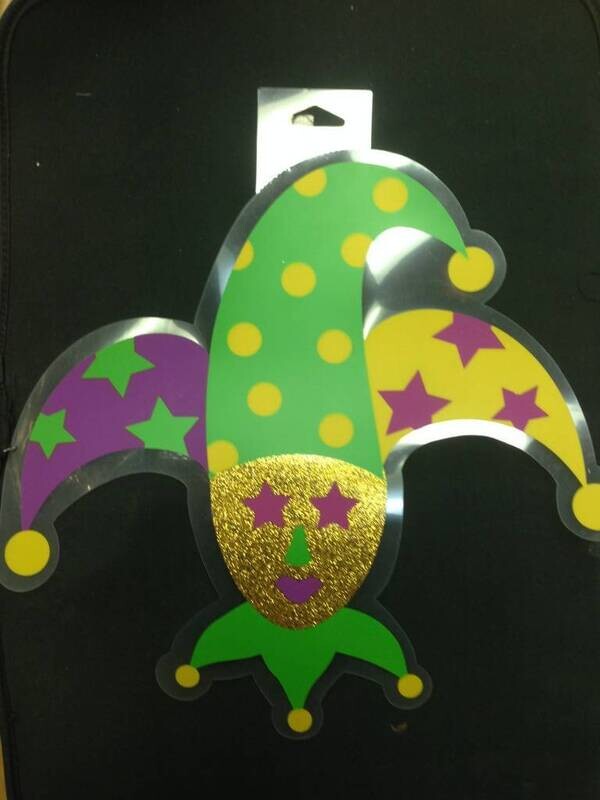Cutout-Mardi Gras Mask-Glitter-Plastic-12.5&#39;&#39;