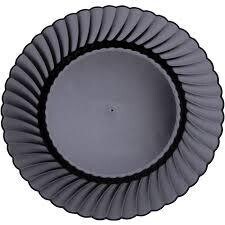 Plates-Black-Plastic-9''-18pk- Discontinued