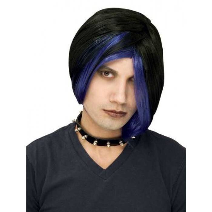 Wig-Black and Purple Goth-One Size