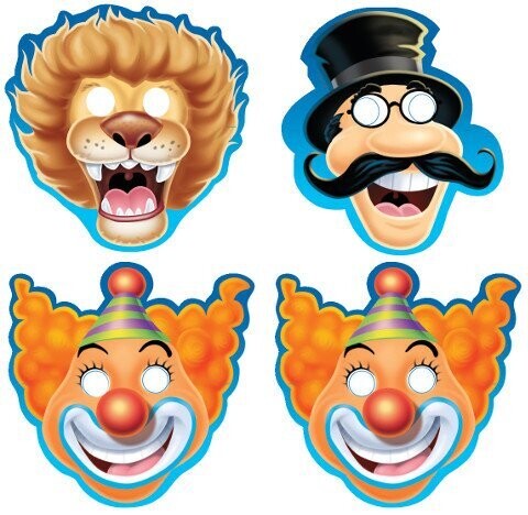 Paper Masks-Big Top Circus-8pkg-Paper