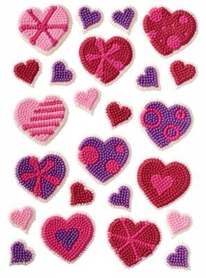 Icing Decorations-Assorted Hearts-1pkg-24pcs