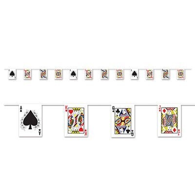 Pennant Banner-Casino Playing Cards-1pkg-12ft