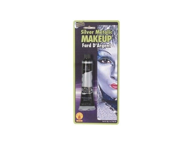 Costume Accessory-Silver Metallic Makeup Tube-1pkg-1oz