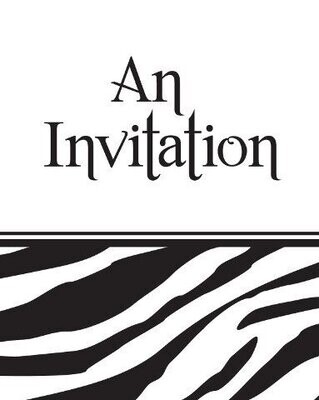 Invitations-Zebra Print-8pkg