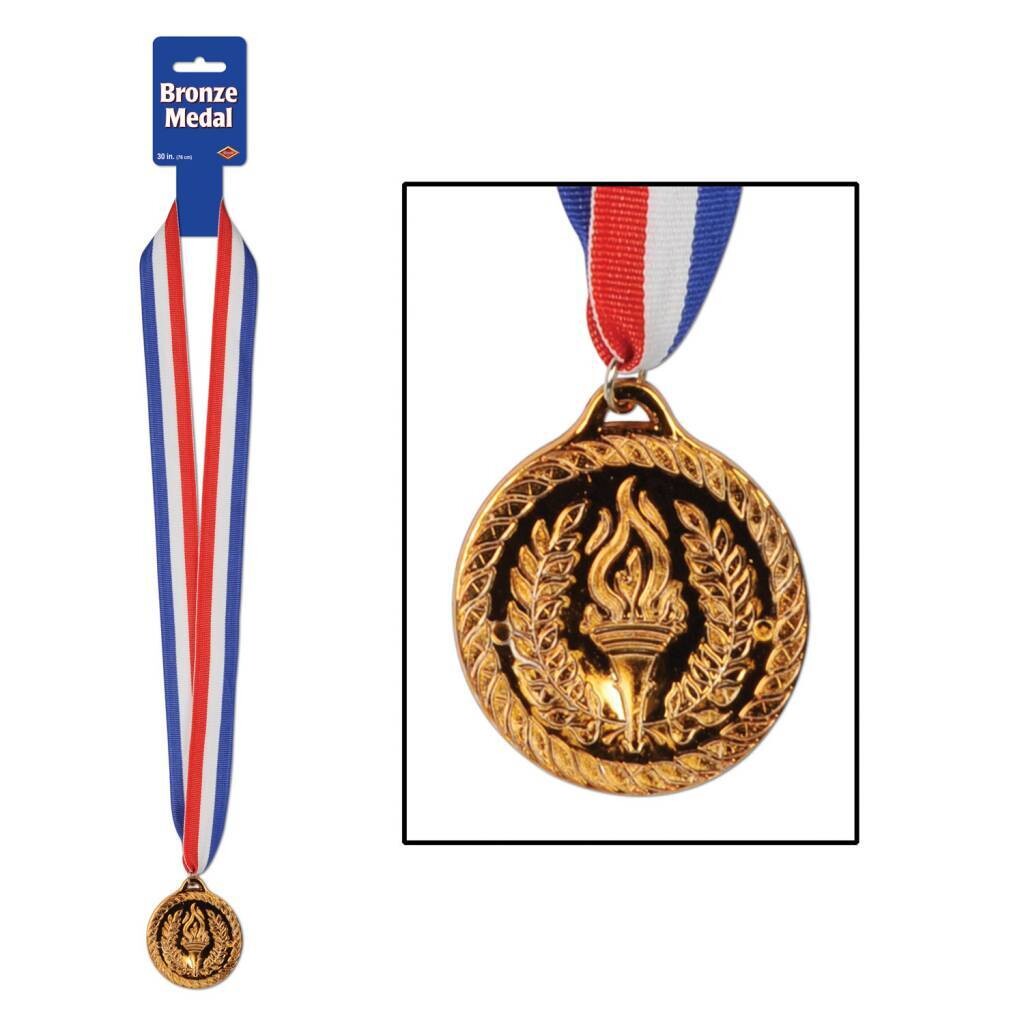 Award Medal-Bronze with Ribbon-1pkg-30&quot;