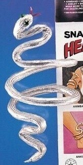 Costume Accessory-Silver Snake Armband-1pkg