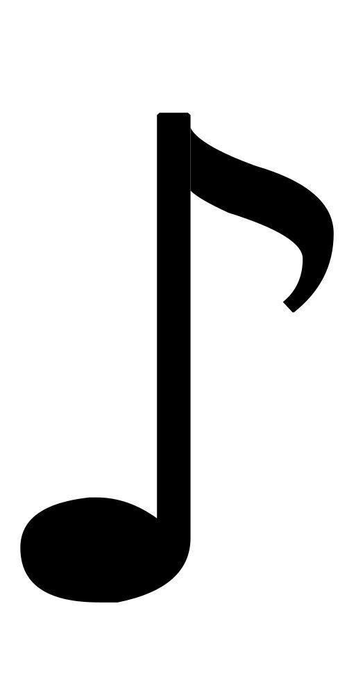 Eight Music Note Sign (Gold or Black)