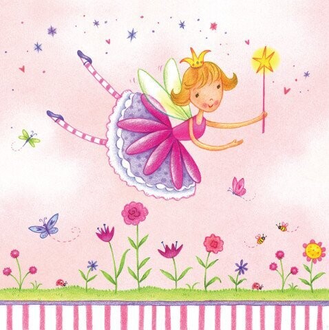 Napkins-BEV-Garden Fairy-16pkg-3ply - Discontinued