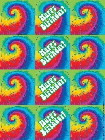 Stickers-Tie Dye Fun-4 Sheets