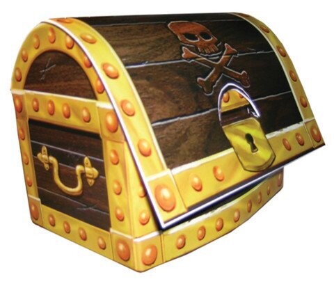 Centerpiece - 3D - Pirate Buried Treasure - 1pkg - 9.25&quot;