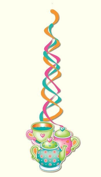 Danglers-Foil Swirl-Tea Party-2pkg-36&quot;
