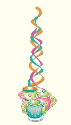 Danglers-Foil Swirl-Tea Party-2pkg-36&quot;