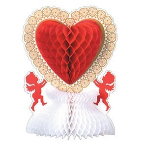 Tissue Heart Centrepiece- Valentines Heart- 11&quot;