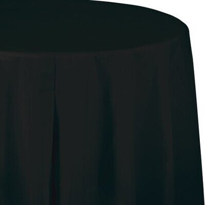 Tablecover-Round-Black Velvet-Plastic