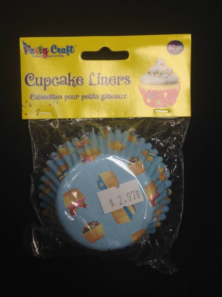 Cupcake Liners-Blue Cupcakes-50pk/2.75''