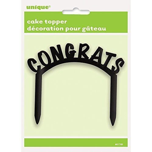 Cake Topper-Congrats-4&#39;&#39;x3.5&#39;&#39;