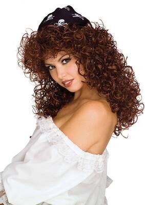 Wig-Curly Brown Pirate-One Size