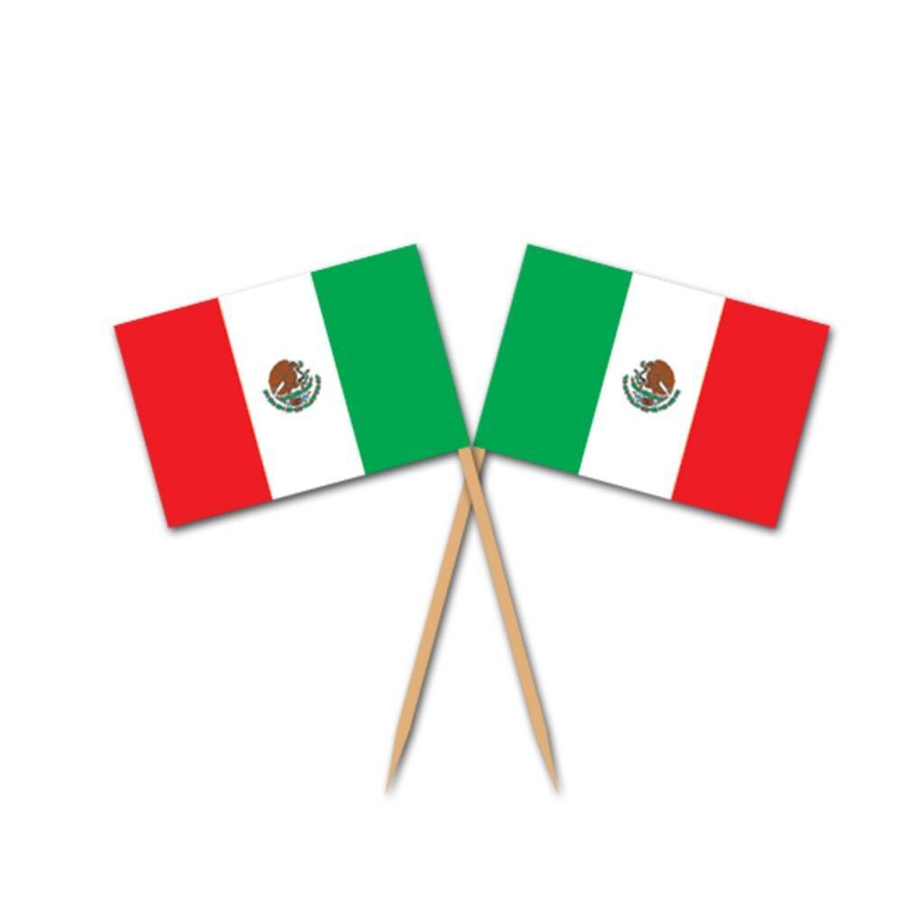 Flag Picks-Mexican Flag-12pkg-3&quot;