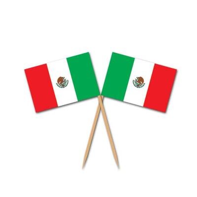 Flag Picks-Mexican Flag-12pkg-3&quot;