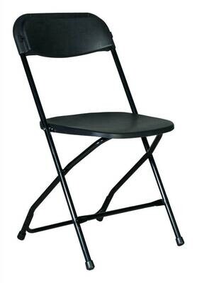 Rental Chair-Black-Plastic-Folding-1Day