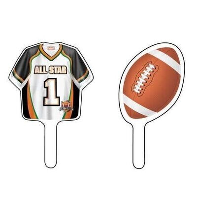 Cupcake Toppers-Football Fanatic-12pkg