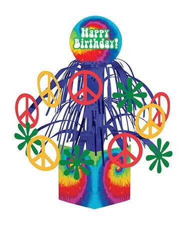 Centerpiece-Foil Cascade-Tie Dye Fun-1pkg-8.5&quot;