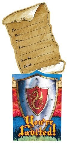 Invitations-Valiant Knight-8pkg