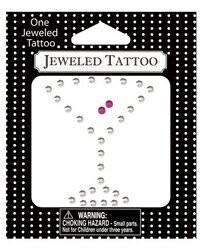 Tattoo-Bachelorette-Martini Glass and Heel Jewel-1pk