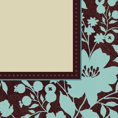 Napkins- LN- Cocoa Floral-16pk-2ply (Discontinued)