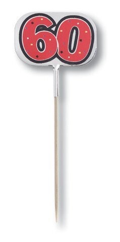 Picks-Foil-60th Birthday-6pkg-5.75&quot;