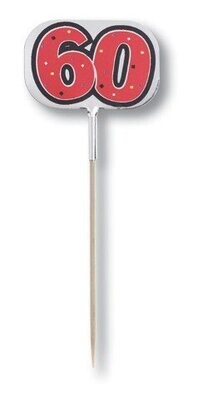 Picks-Foil-60th Birthday-6pkg-5.75&quot;