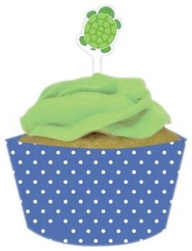 Cupcake Wraps &amp; Toppers-Mr. Turtle (Final Sale)