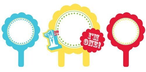 Cupcake Photo Holders-Personalize 1st Birthday