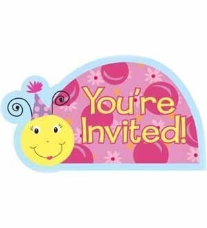 Invitations-Lil Lady Bug-8pkg