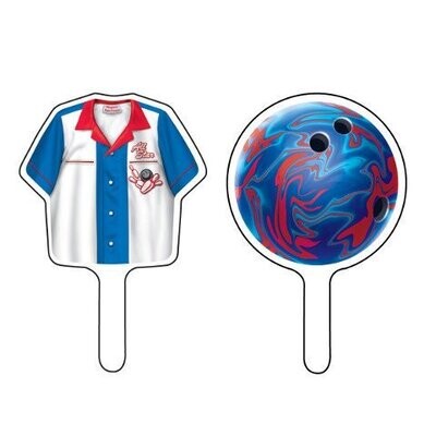 Cupcake Toppers-Bowling Fanatic-12pkg
