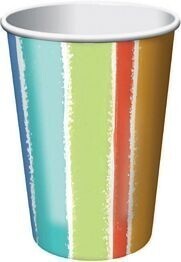 Paper Cups-Sunshine Stripes-8pkg-9oz (Discontinued/Final Sale)
