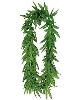 Lei- Green Luau Leaf- 42&quot;
