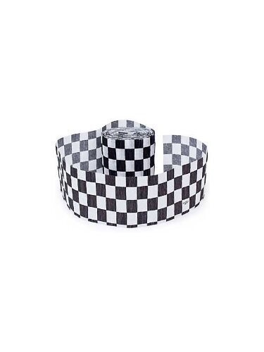 Paper Crepe Streamer-Race Car Flag-1pkg