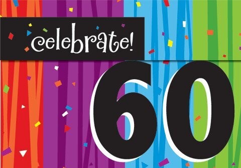 Invitations-Milestone Celebrations 60th-8pkg