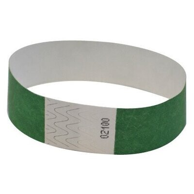 Wristbands-Green-Paper-100pk