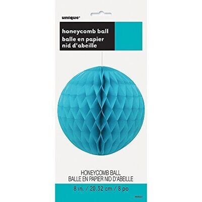 Honeycomb Ball-Teal-Paper-8&#39;&#39;