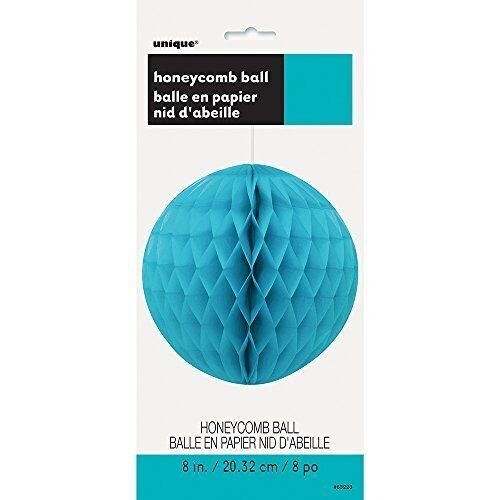 Honeycomb Ball-Teal-Paper-8&#39;&#39;