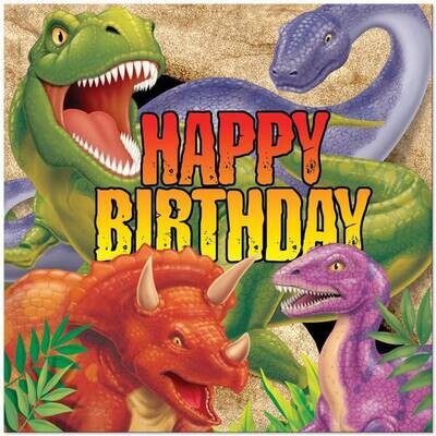 Napkins-LN-Dino Blast Happy Birthday-16pkg-3ply