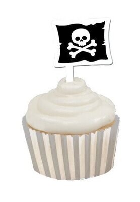 Cupcake Wraps &amp; Toppers-Pirate Party-12pkg