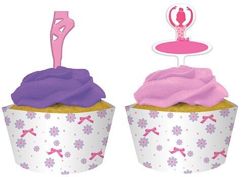 Cupcake Wraps &amp; Toppers-Tutu Much Fun-12pkg