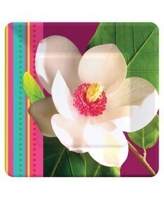 Plates-LN-Island Flowers-8pkg-Paper -Discontinued